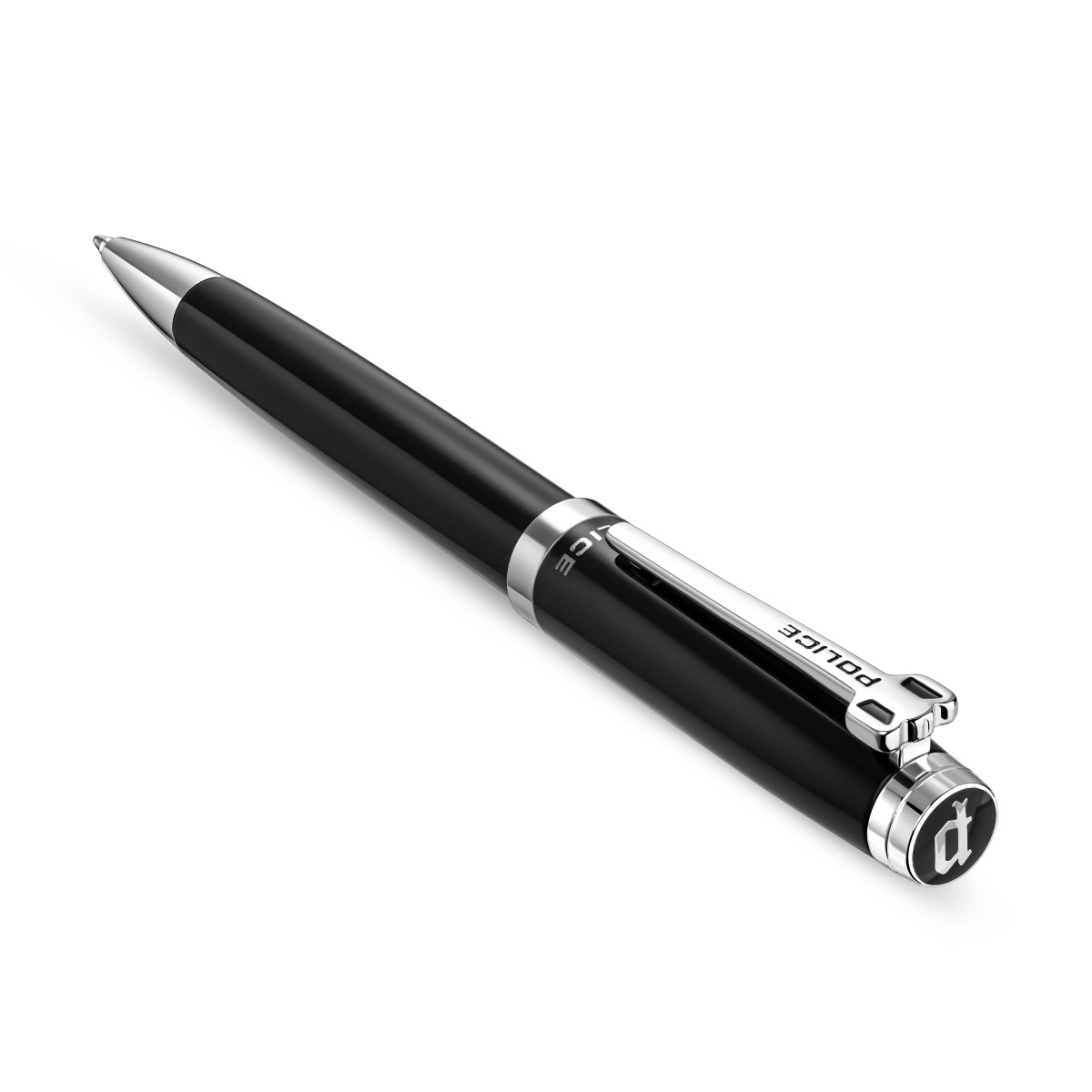 Police Batang Men's Black and Silver Ballpoint Pen