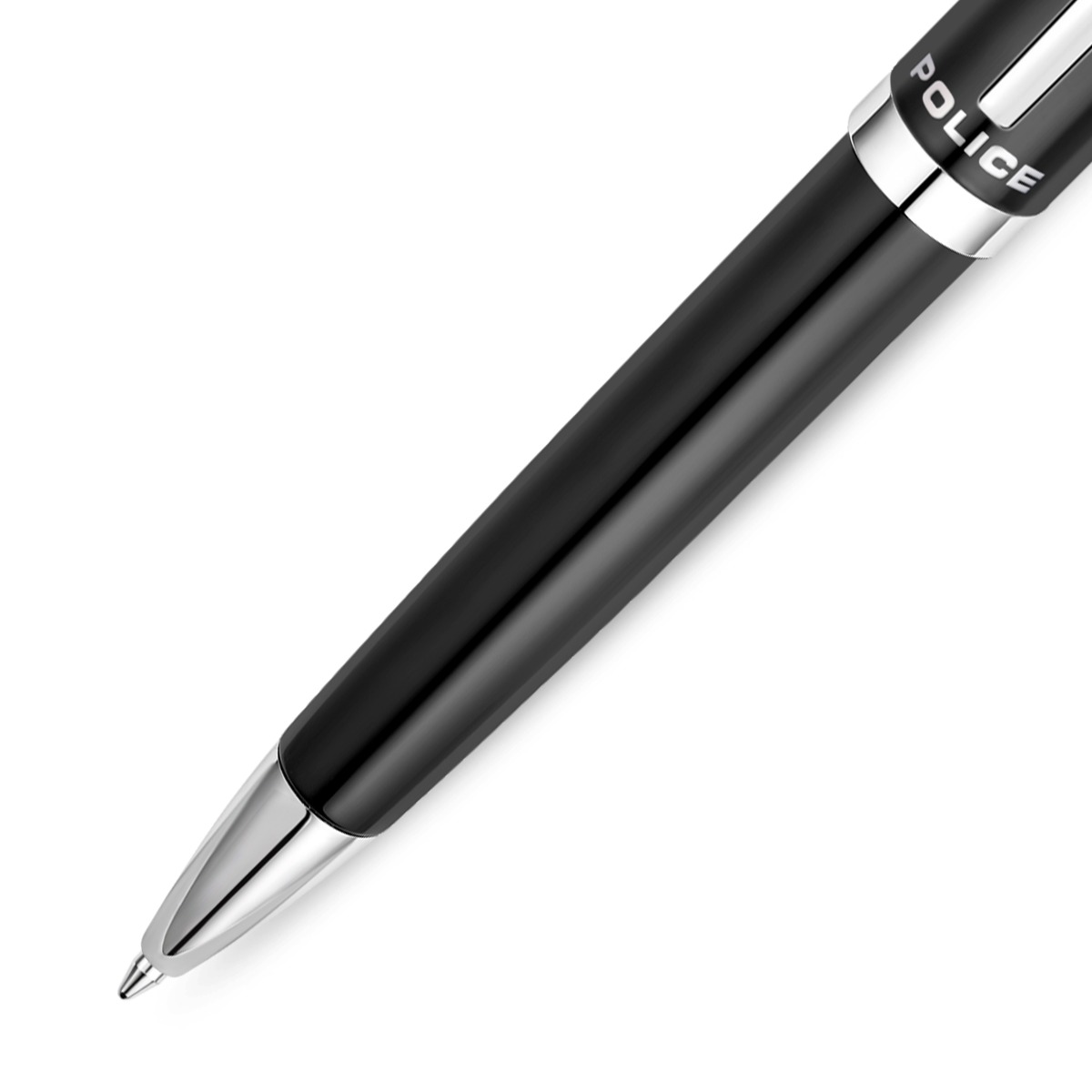 Police Batang Men's Black and Silver Ballpoint Pen