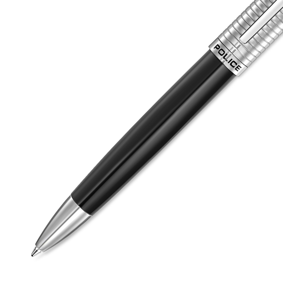 Police Batang Men's Black and Silver Ballpoint Pen