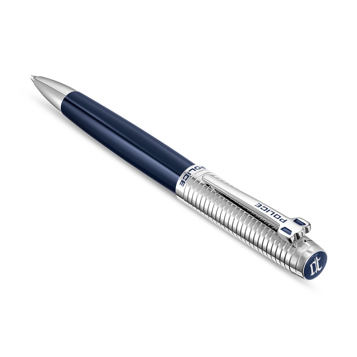 Police Batang Men's Blue and Silver Ballpoint Pen