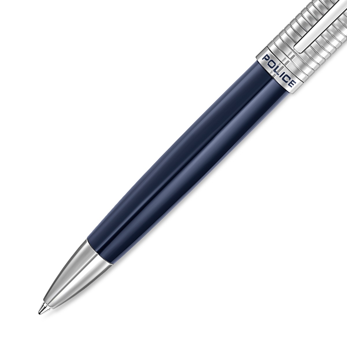 Police Batang Men's Blue and Silver Ballpoint Pen