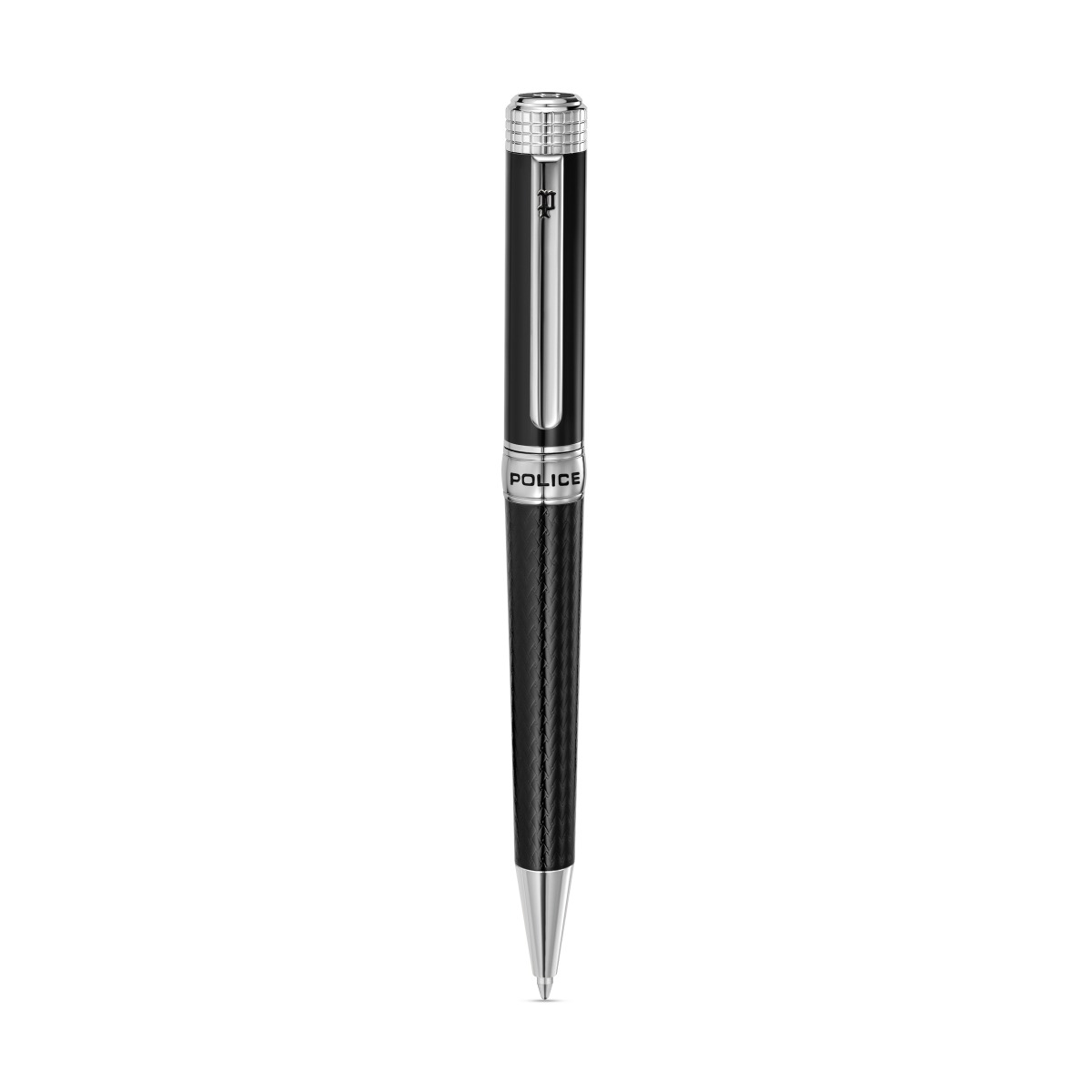 Police Avalon Ballpoint Pen for Men Black and Silver