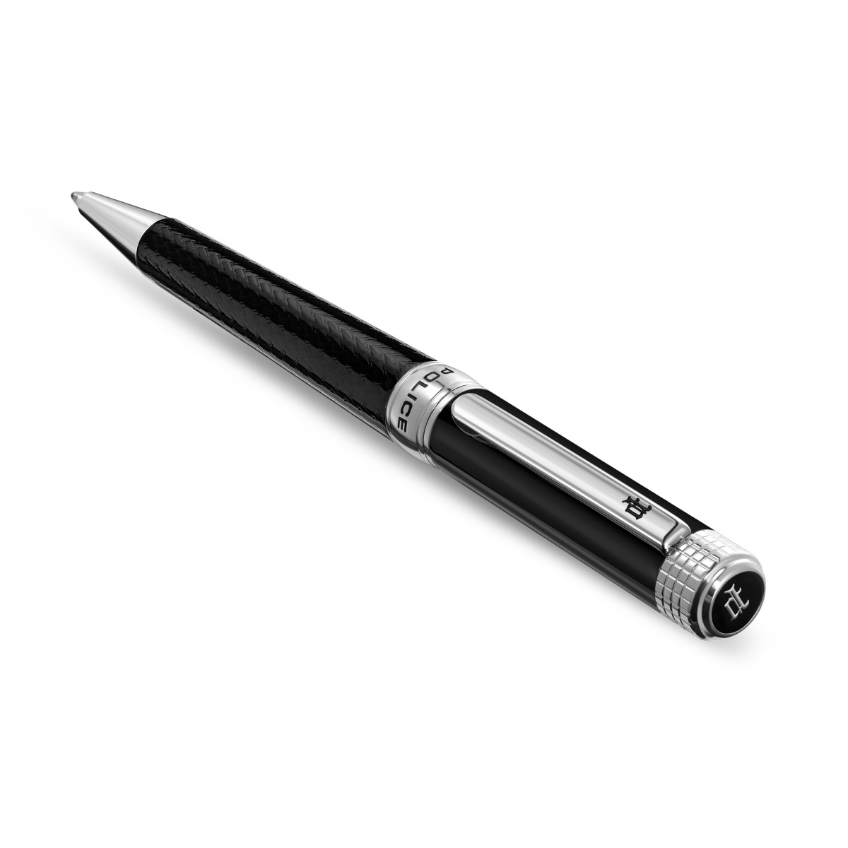 Police Avalon Ballpoint Pen for Men Black and Silver