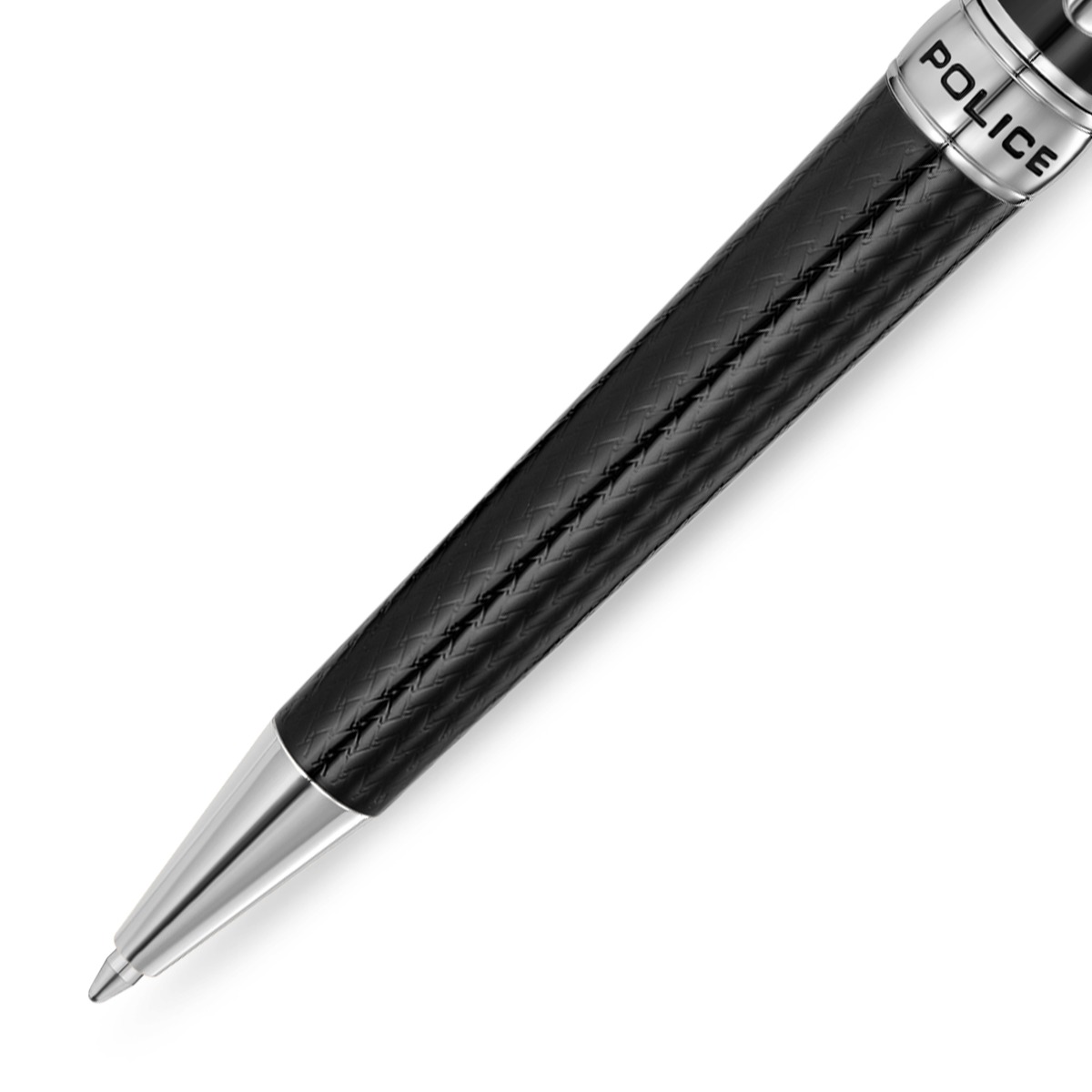 Police Avalon Ballpoint Pen for Men Black and Silver