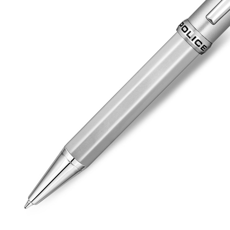 Police DAYTONA Ballpoint Pen for Men Silver
