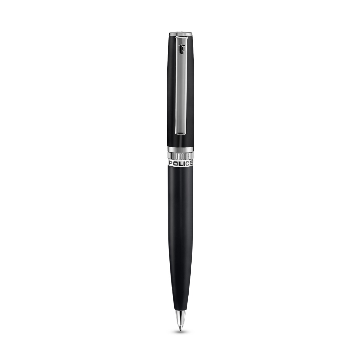 Police VIVALDI Ballpoint Pen for Men Black and Silver