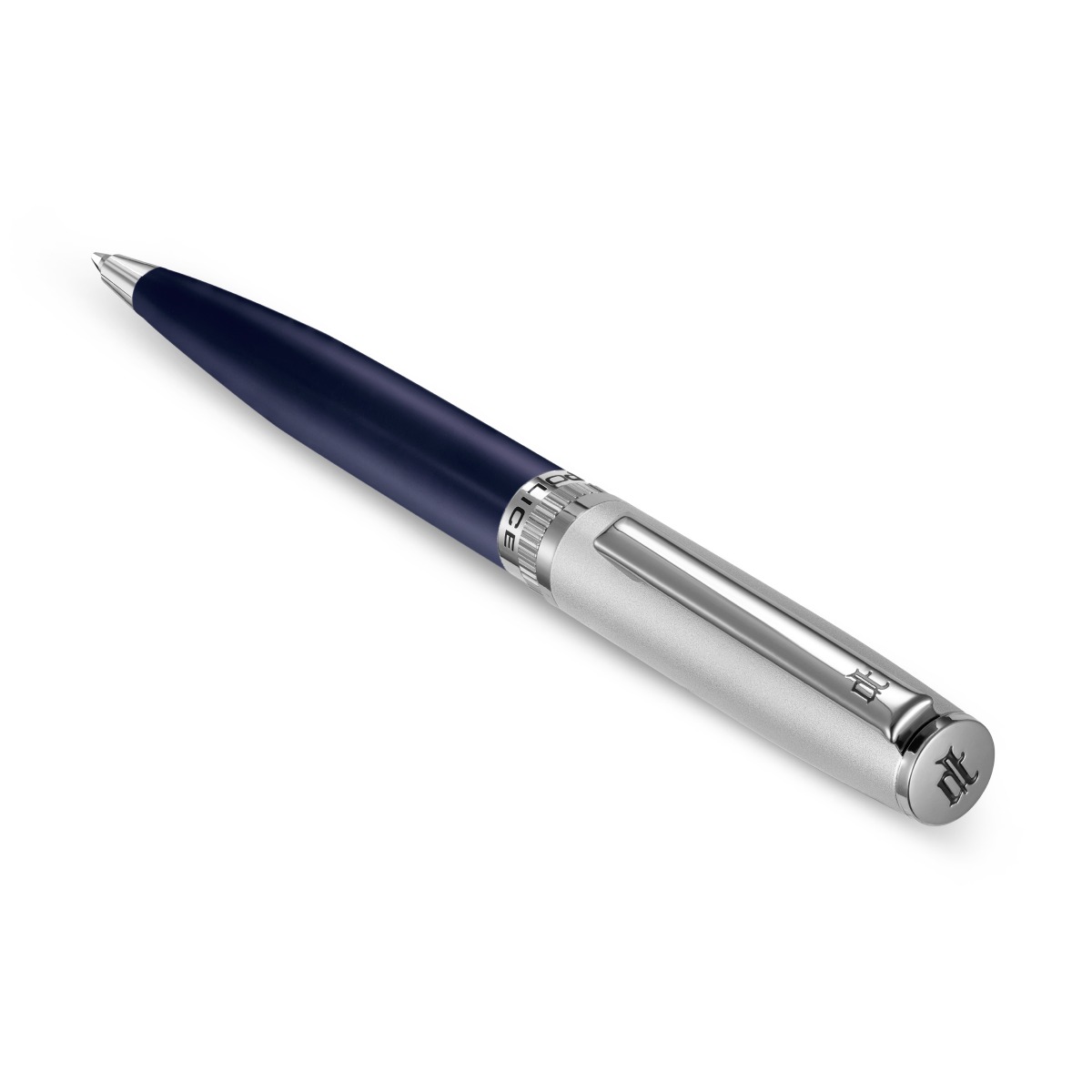 Police VIVALDI Ballpoint Pen for Men Blue and Silver