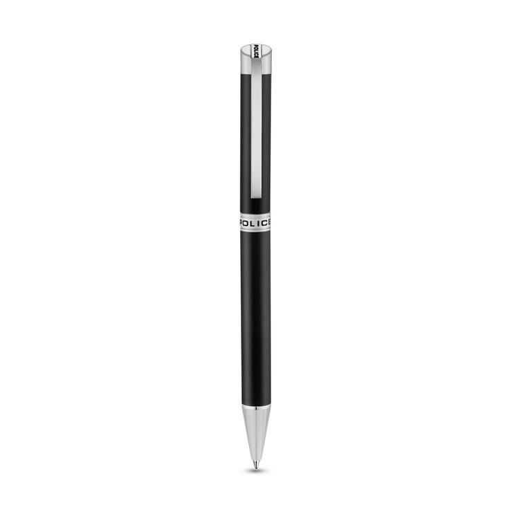 Police Felix Ballpoint Pen for Men Black and Silver