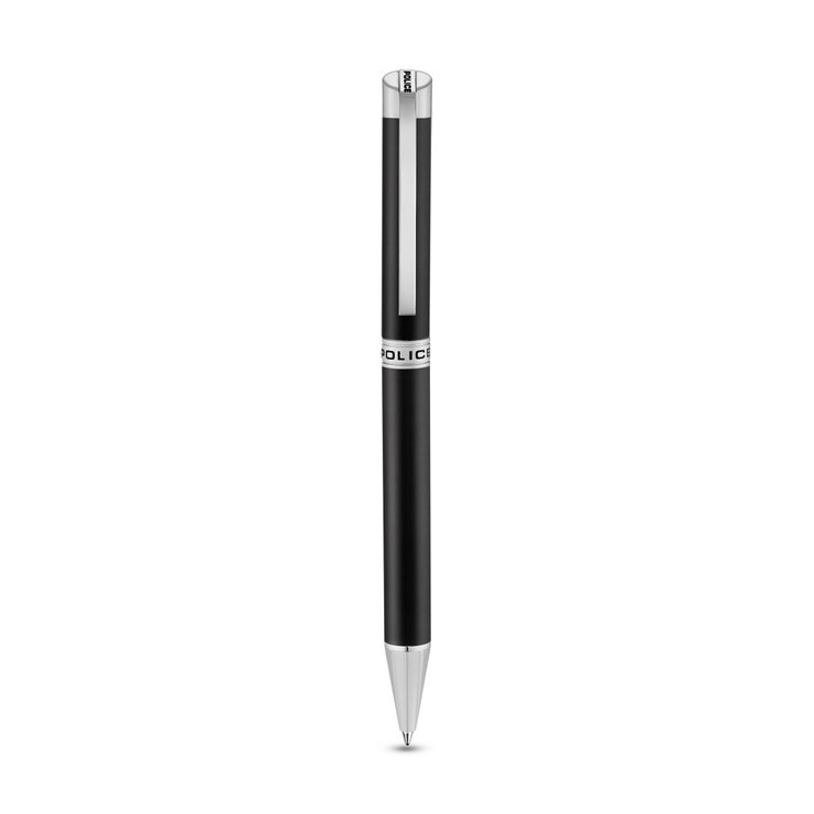 Police Felix Ballpoint Pen for Men Black and Silver