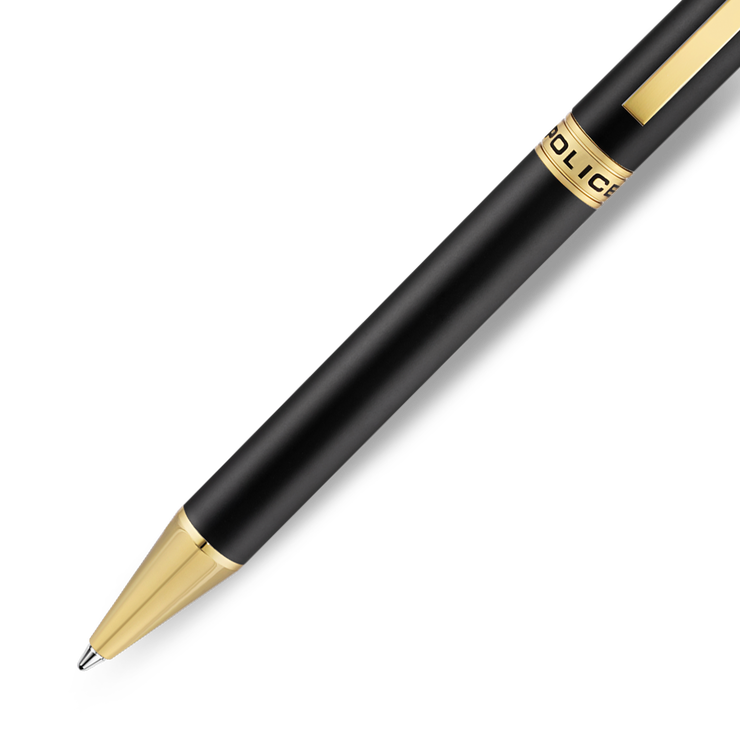 Police Felix Ballpoint Pen Black and Gold