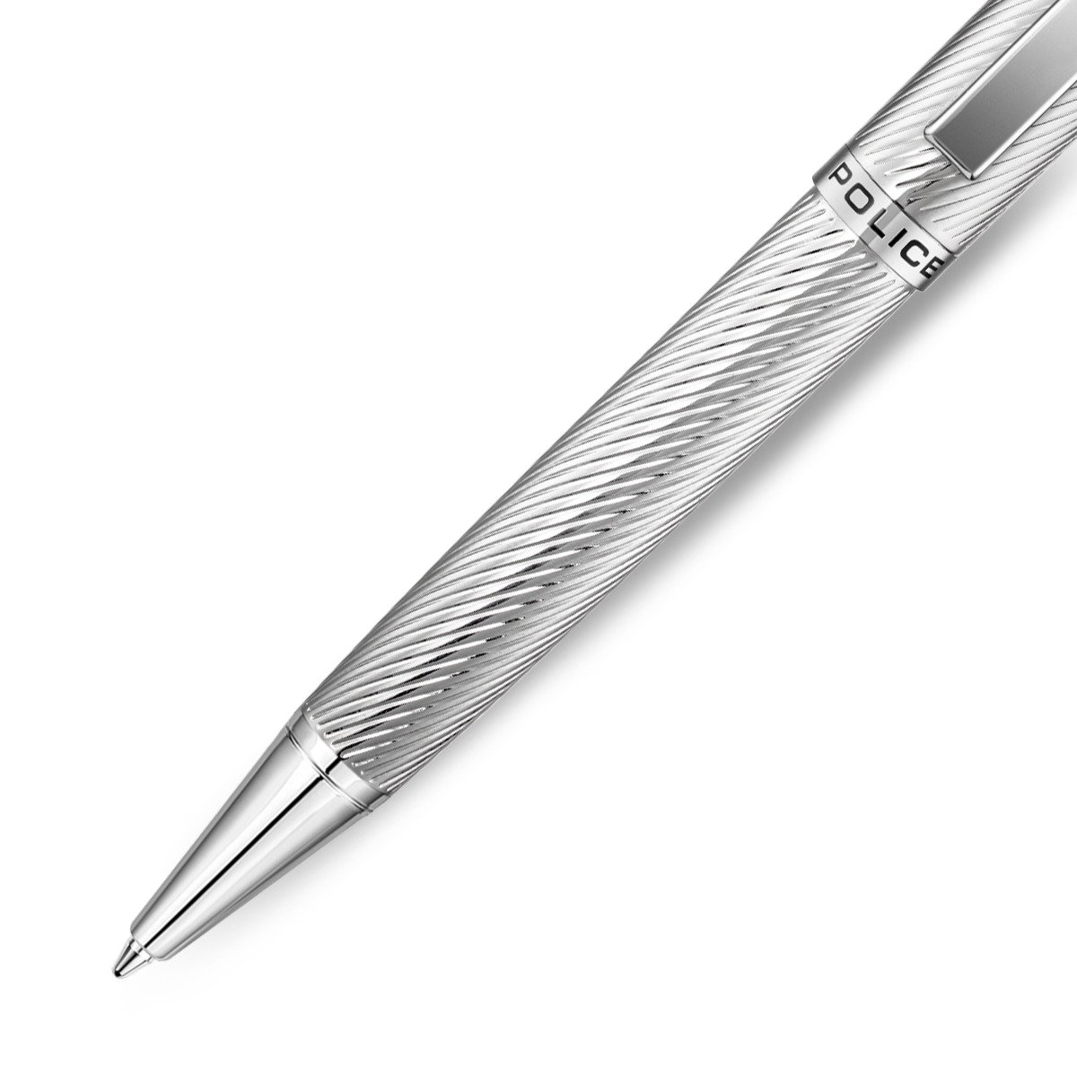 Police Cavolini Ballpoint Pen for Men Silver