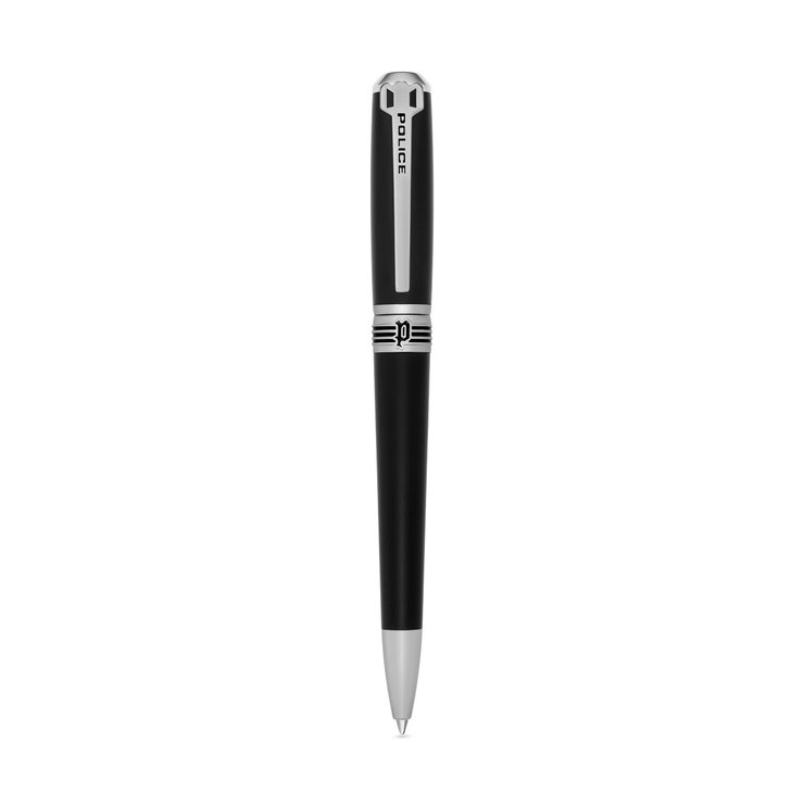 Police Bradley Men's Black and Silver Ballpoint Pen