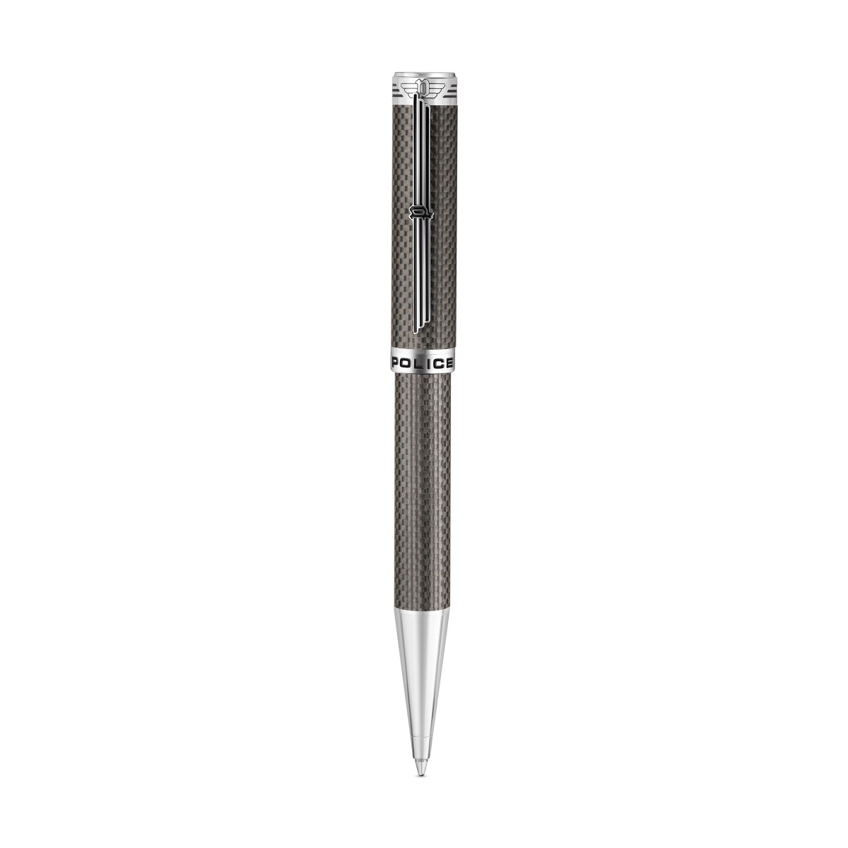 Police CORBEL ballpoint pen stainless steel grey