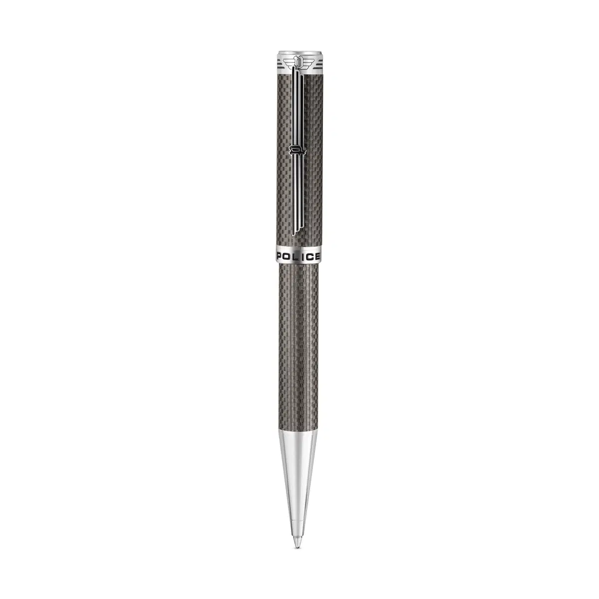 Police CORBEL ballpoint pen stainless steel grey