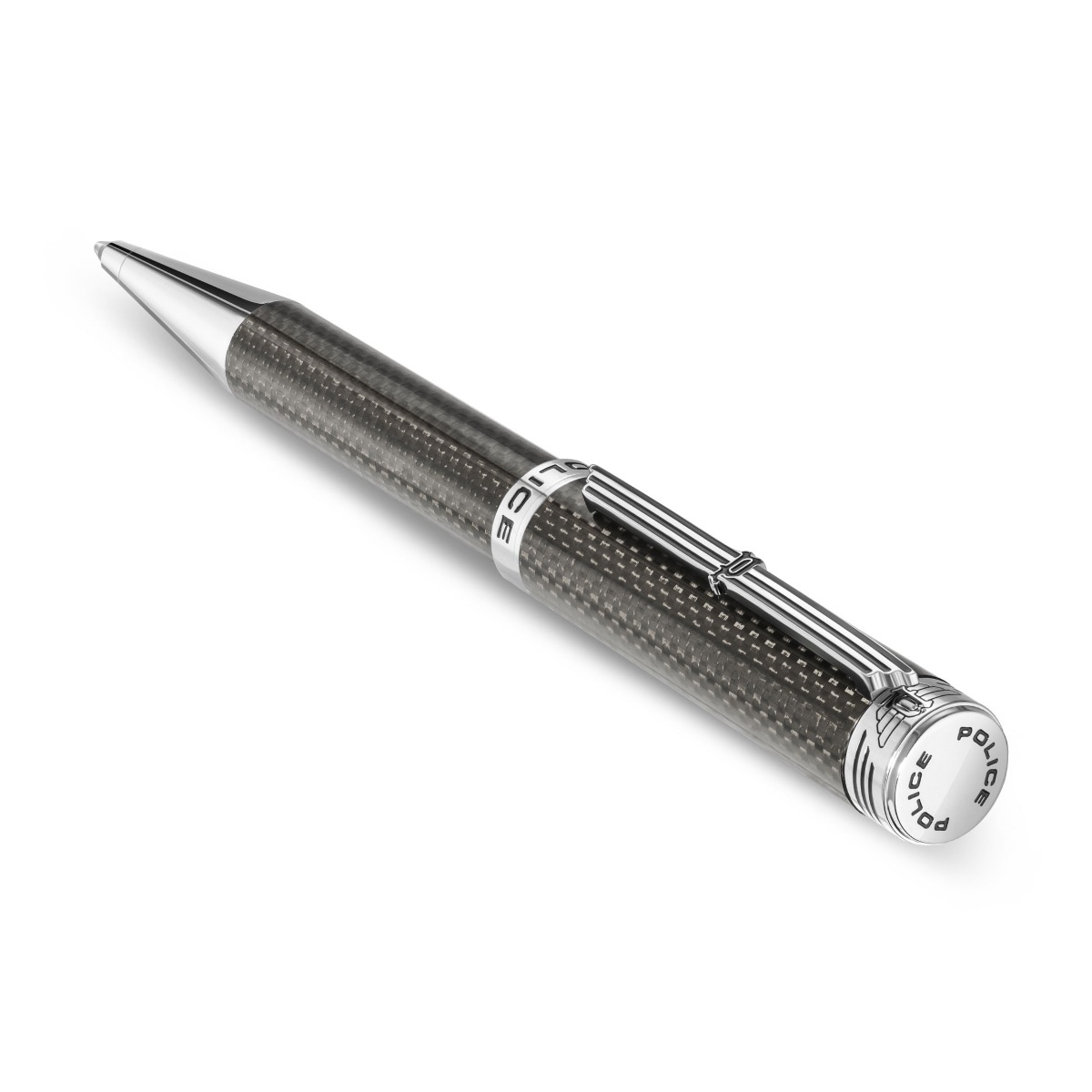 Police CORBEL ballpoint pen stainless steel grey