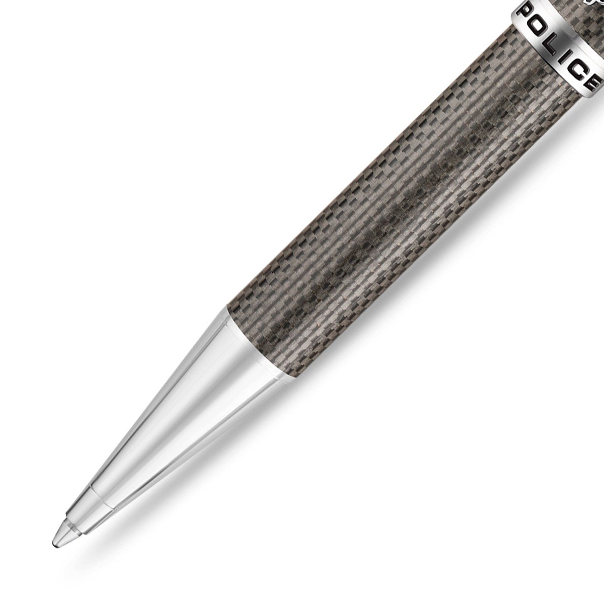 Police CORBEL ballpoint pen stainless steel grey
