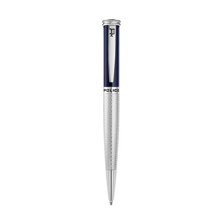 Police Gridget Ballpoint Pen Blue & Silver 