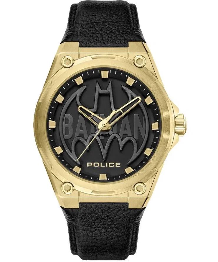 Police Batwing Batman Special Edition Gold Men's Watch Set