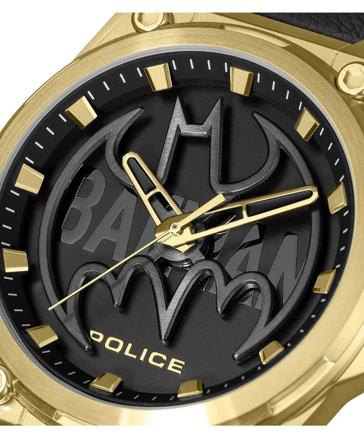 Police Batwing Batman Special Edition Gold Men's Watch Set