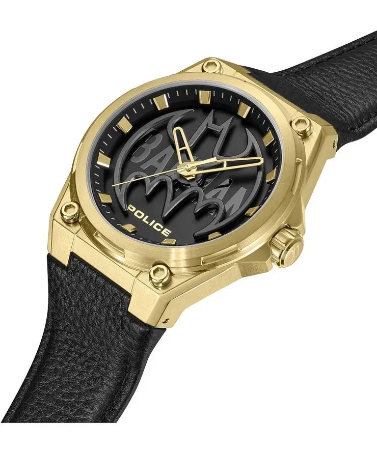 Police Batwing Batman Special Edition Gold Men's Watch Set