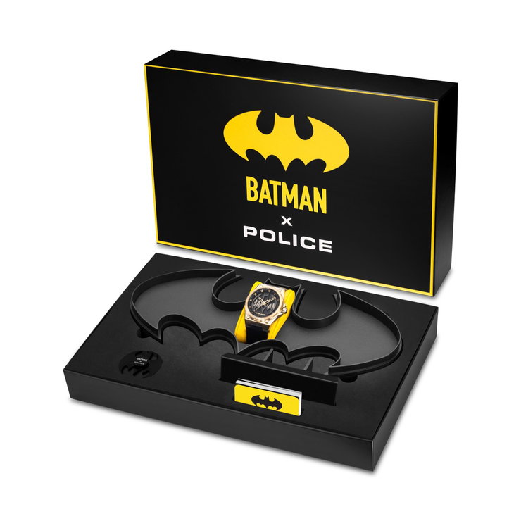 Police Batwing Batman Special Edition Gold Men's Watch Set