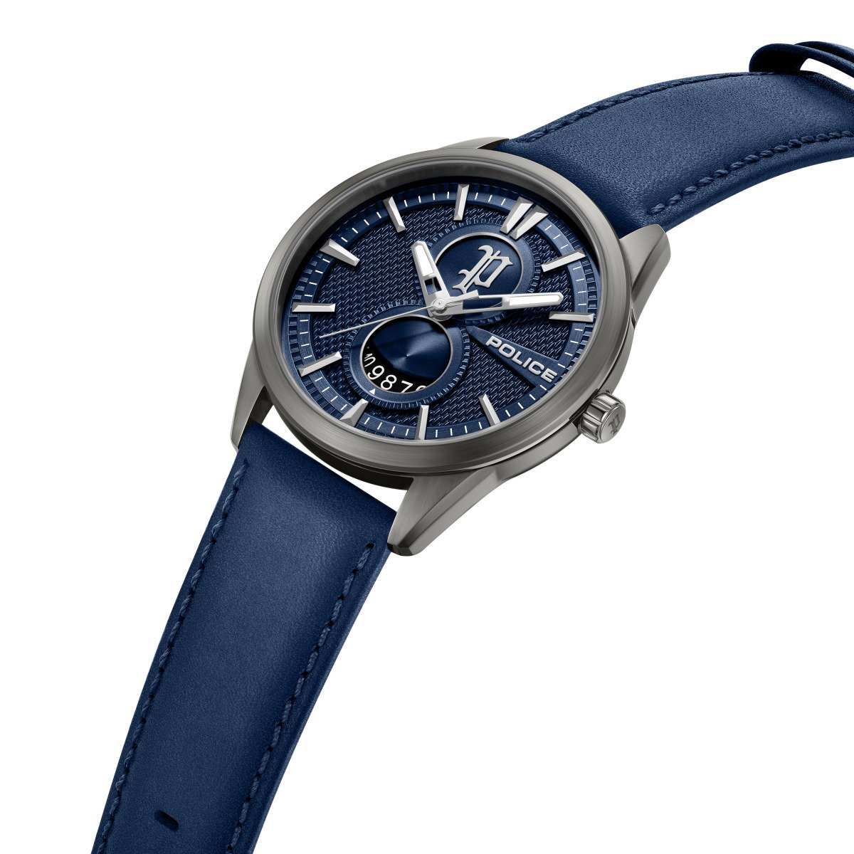 Police Styleshift Men's Blue Leather Strap Watch