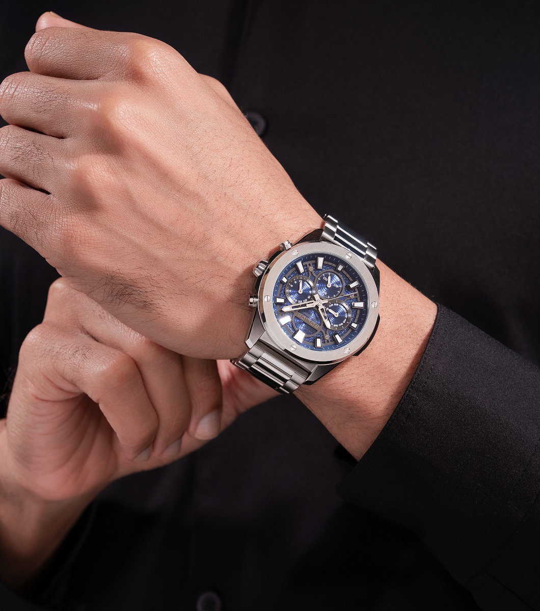 Police Moonstrike Men's Blue Dial Chronograph Watch