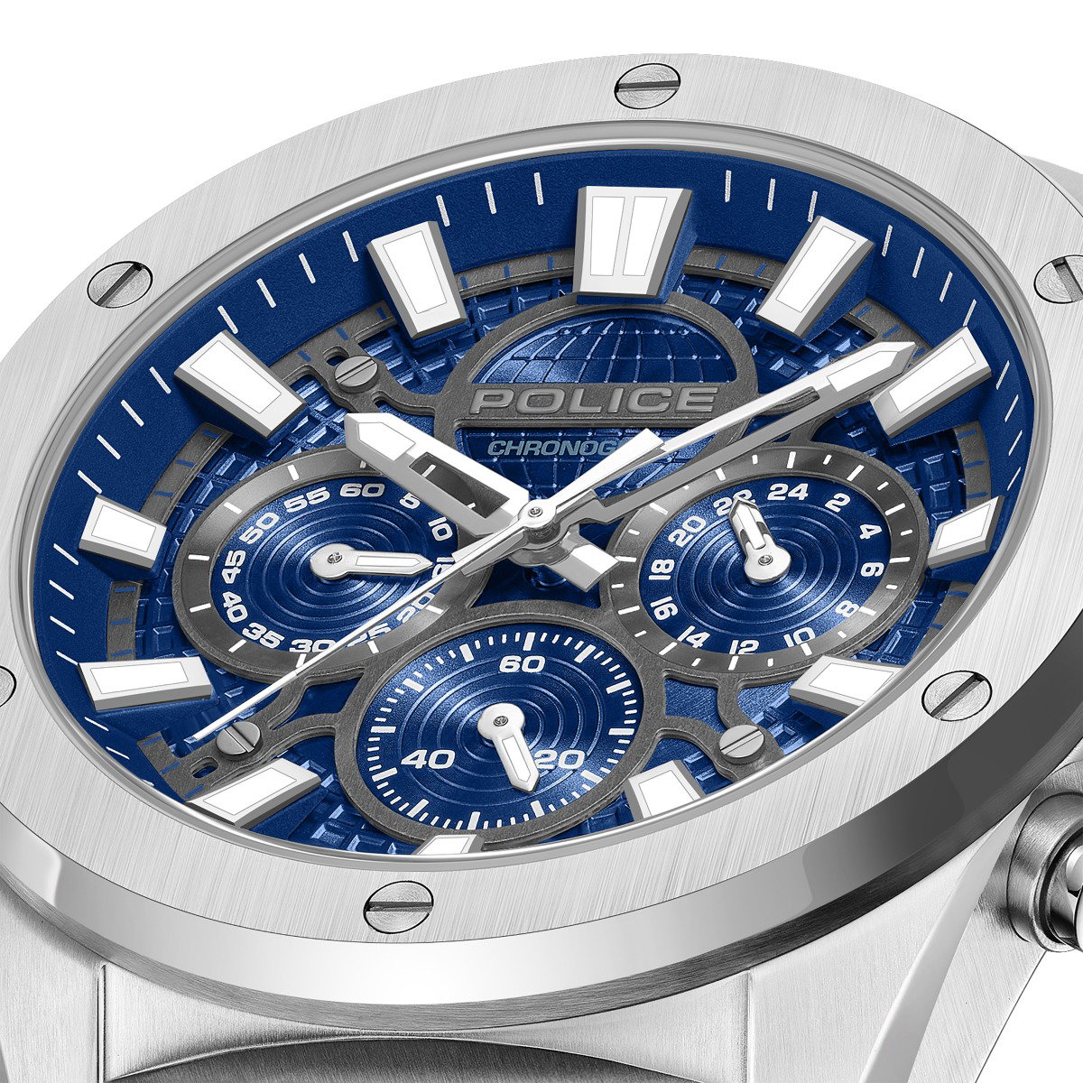 Police Moonstrike Men's Blue Dial Chronograph Watch