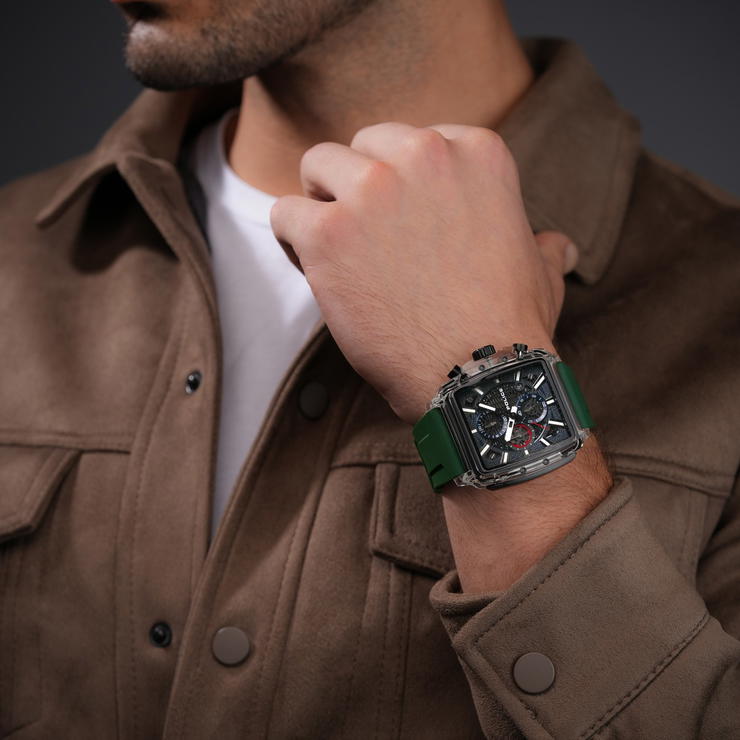 Police Men Strap Watch Set with Multi Color Silicone Straps