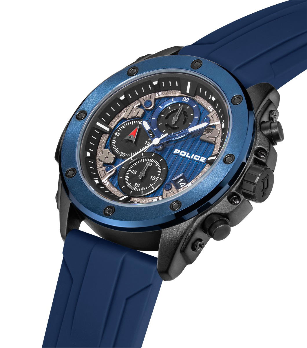 Police Men Watch Set with Interchangeable Silicone Straps