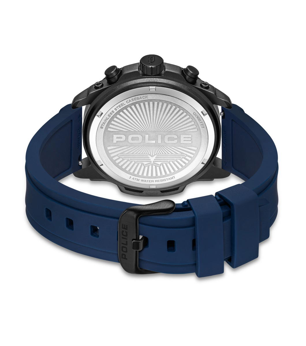 Police Men Watch Set with Interchangeable Silicone Straps