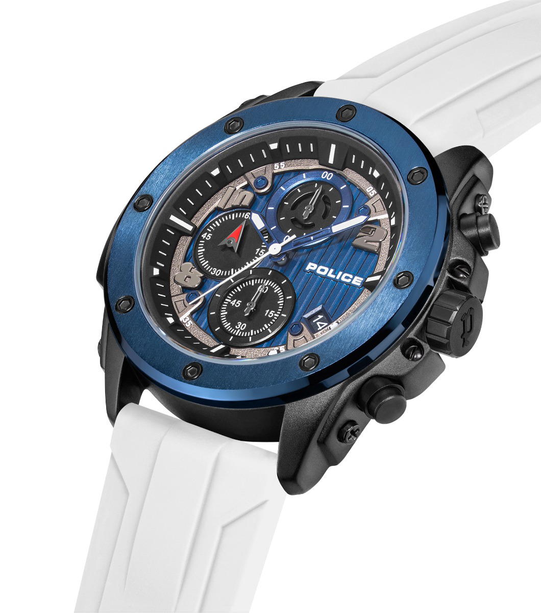 Police Men Watch Set with Interchangeable Silicone Straps