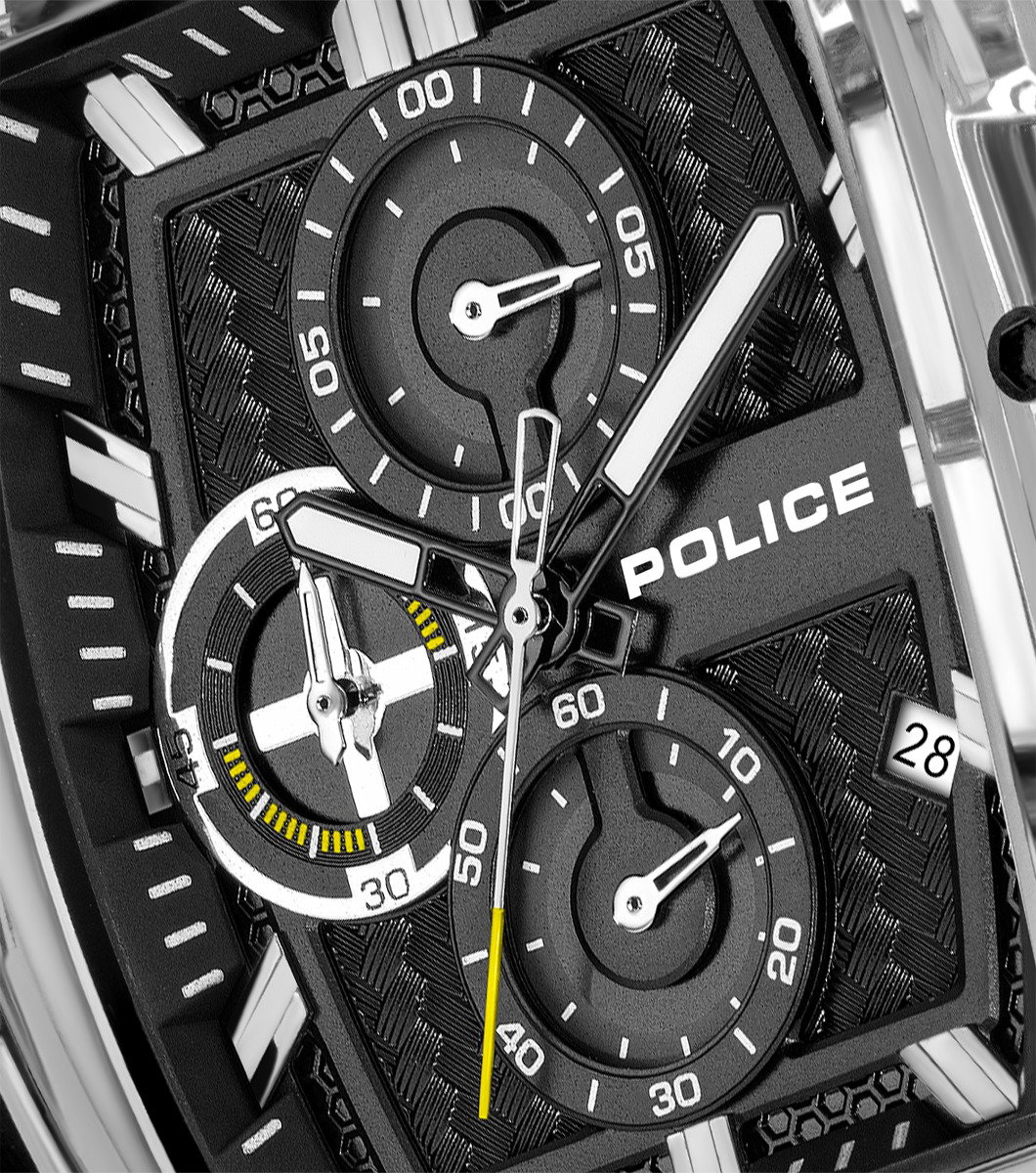 Police Men's Transparent Case Chronograph Watch Set