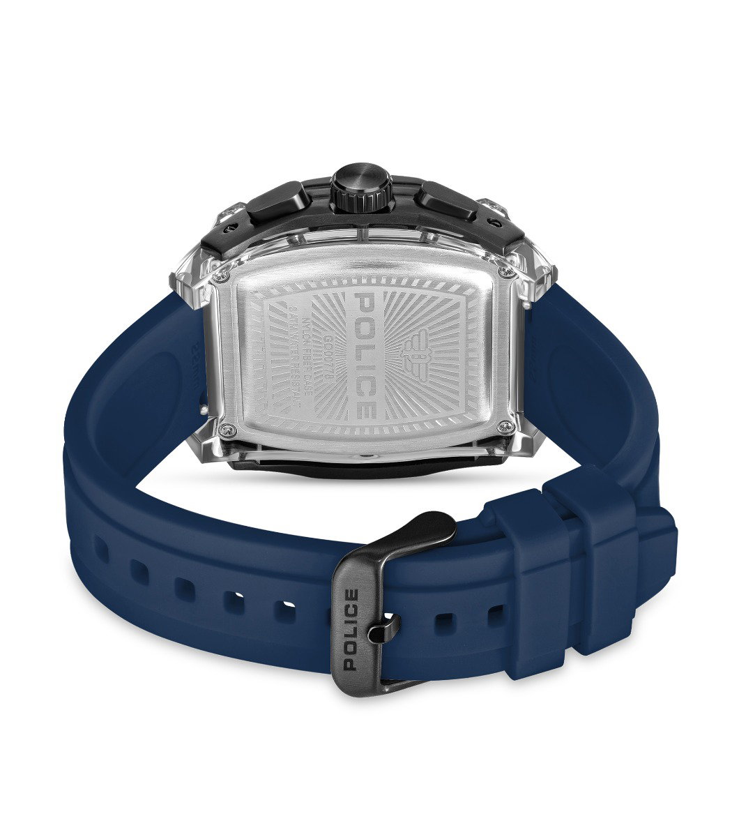 Police Men's Transparent Case Chronograph Watch Set