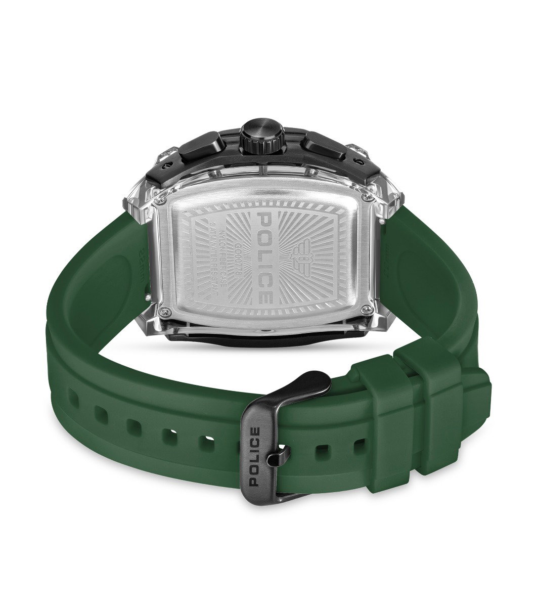 Police Men's Transparent Case Chronograph Watch Set