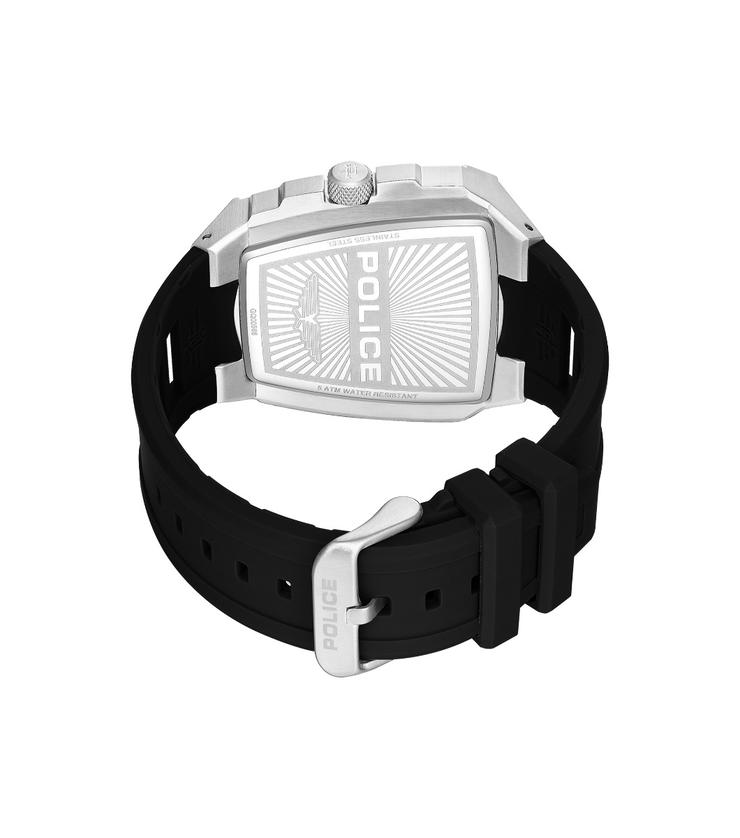 Police Men Silver Multifunction Silicone Watch