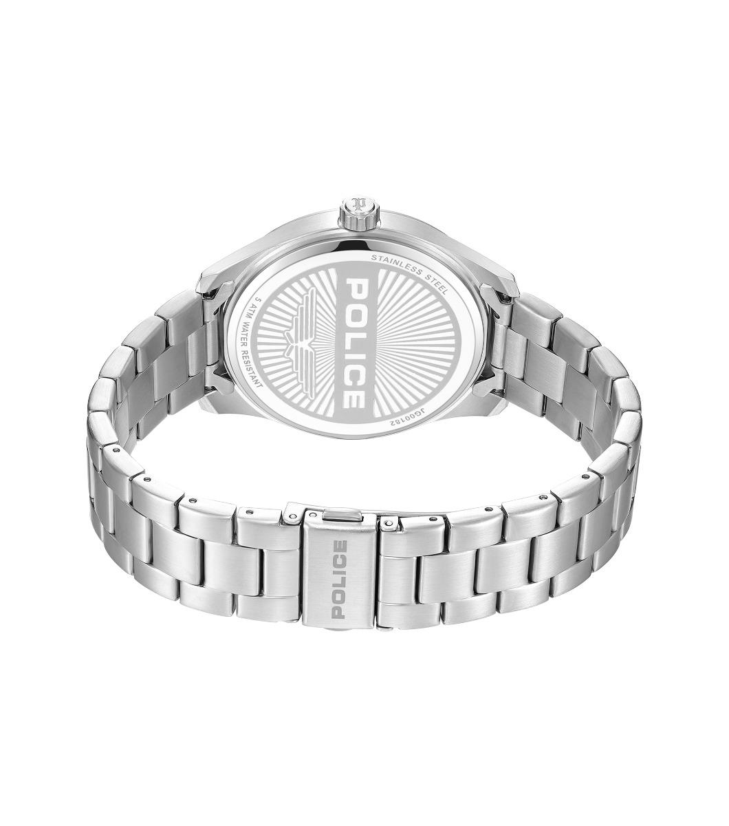 Police Men Silver Steel Black Dial Watch