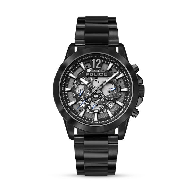 Police Men Black Chronograph Steel Watch