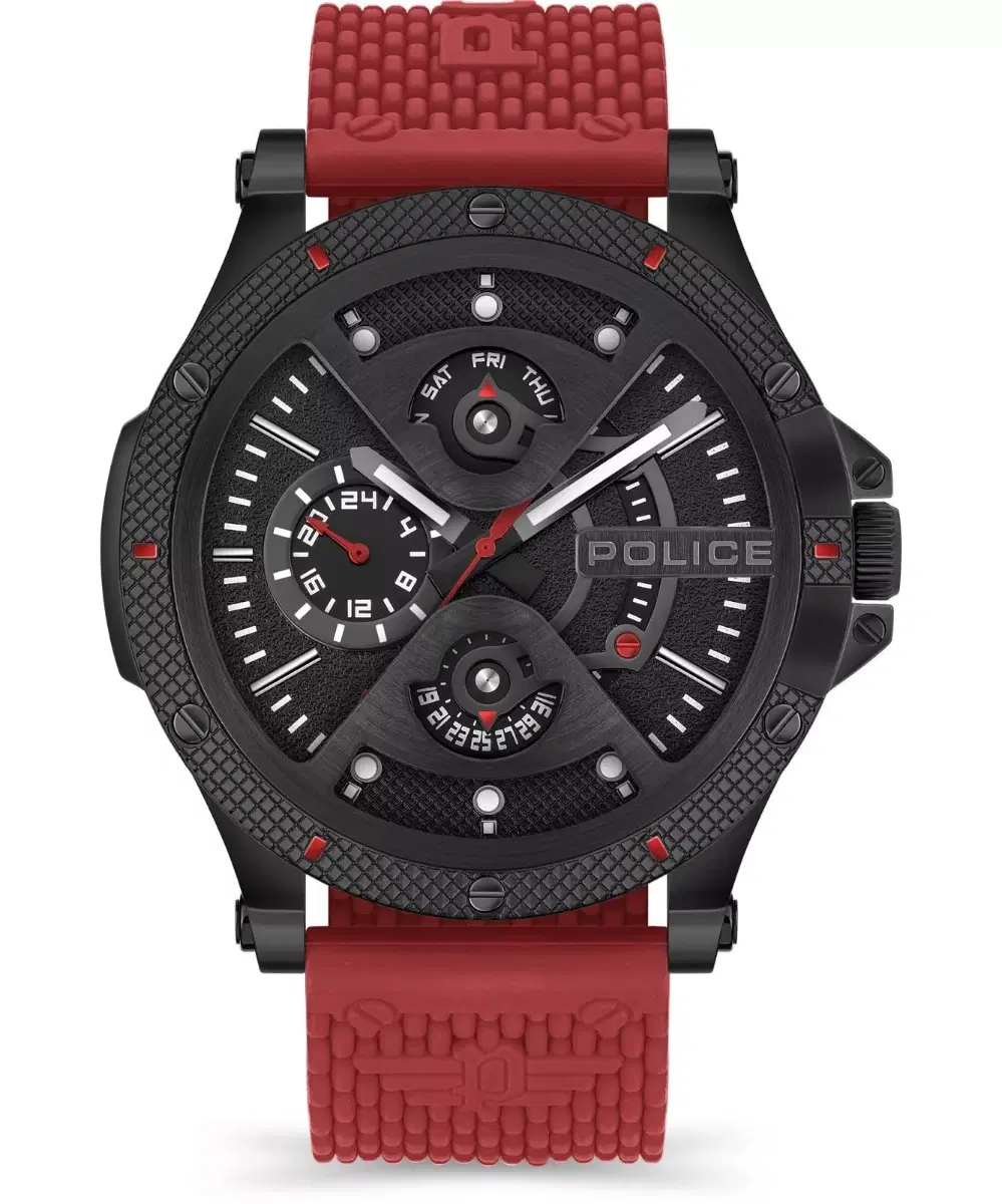 طقم ساعة بوليس سوريجاو للرجال مع سوارين مطاطي