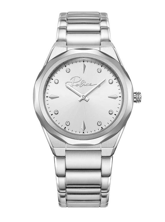 Police Hana women watch steel silver 