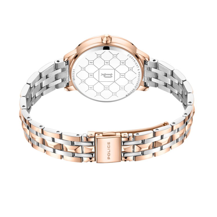 Police watch with Arabic number for women burgundy , Rose gold