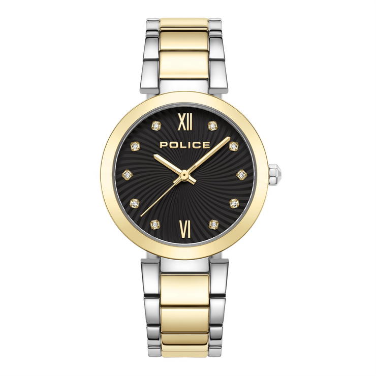Police Otara watch for women steel gold , Black