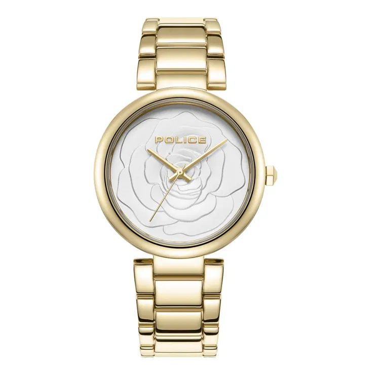 Police women Quartz watch steel gold White