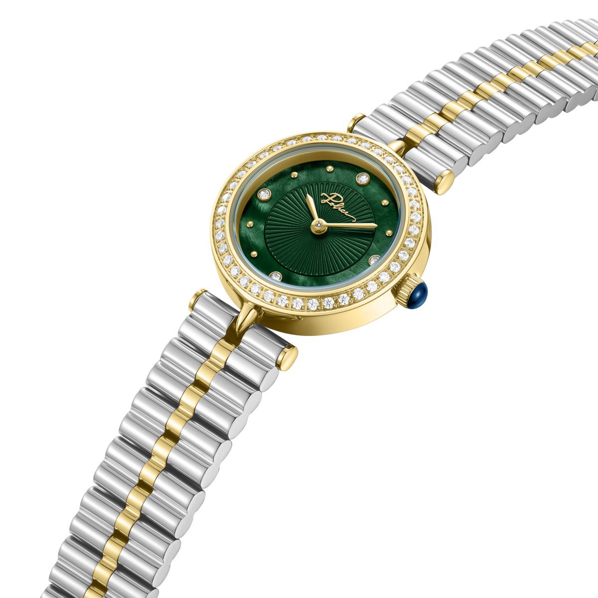 Police Women's Green Dial Two-Tone Watch