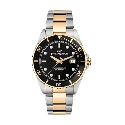 Philip Watch Caribe Watch For Men Black W/Rose Gold