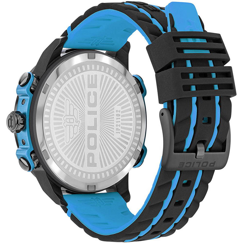 Police Taronga watch for men silicon blue , Black 