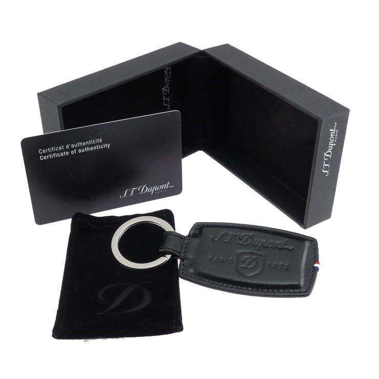ميدالية مفاتيح من استى ديبون جلد لون اسود