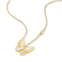 Police PSYCHE Ladies Necklace Gold Plated Butterfly