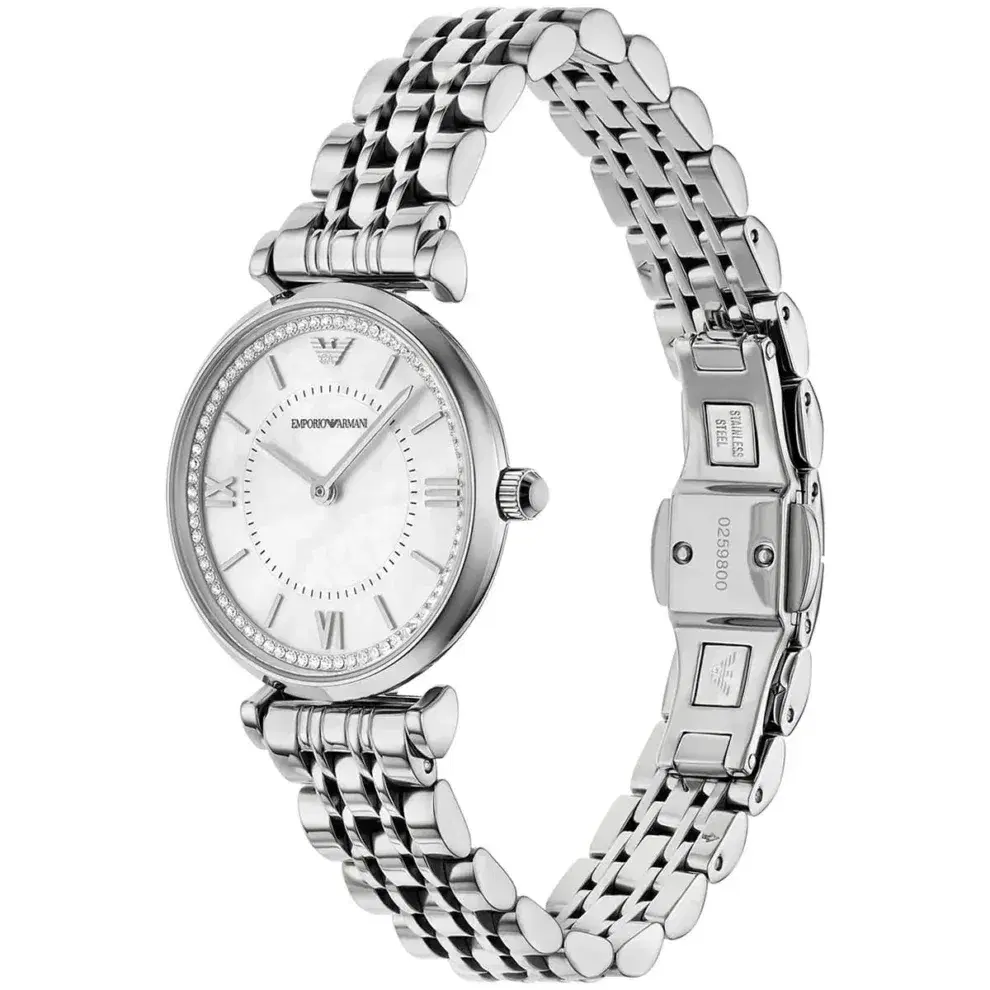 Emporio Armani Ladies Silver Quartz Watch