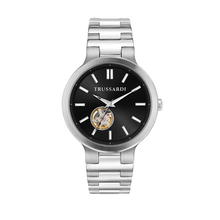 Trussardi LOUD men watch steel silver , Black